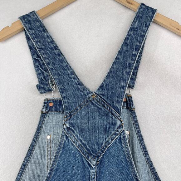 OLD NAVY Overalls Womens 4 Carpenter Denim Bib Utility Cotton Blue - Picture 4 of 16